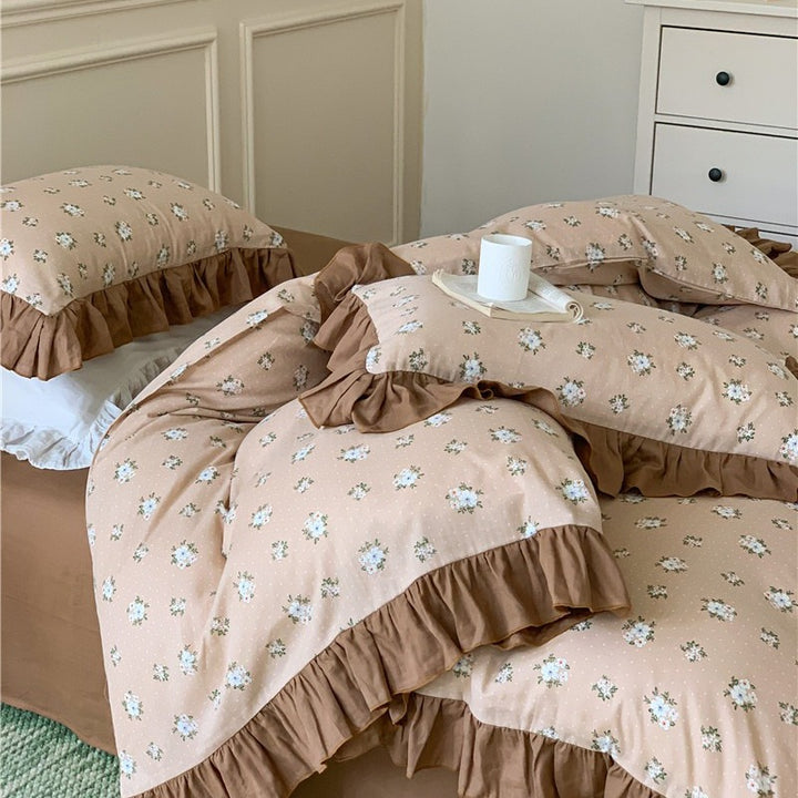 Frilly Floral Bedding Set