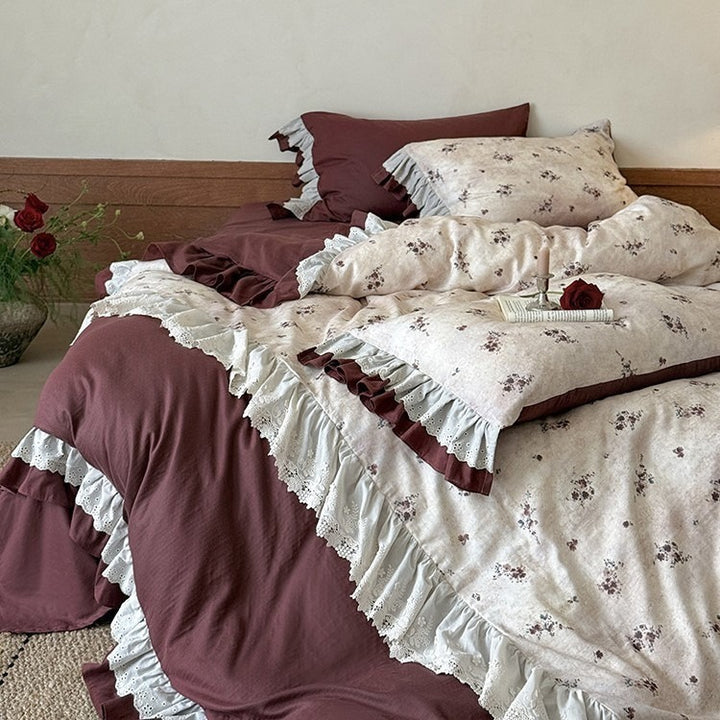 French Cottage Ruffle Bedding Set