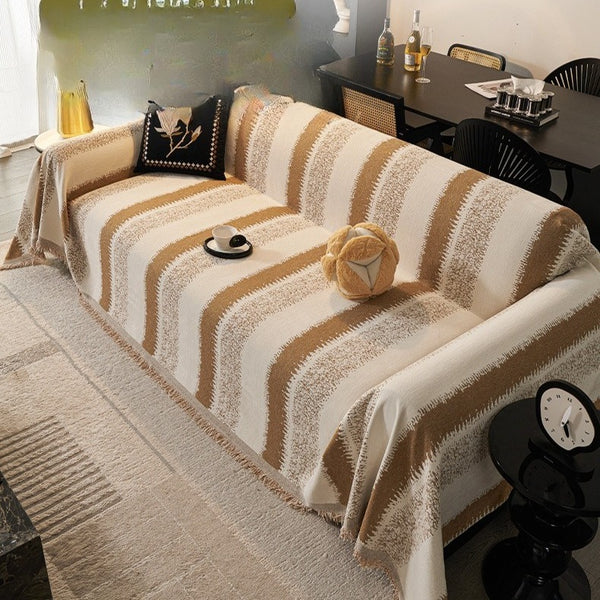 Earthy Stripe Sofa Cover