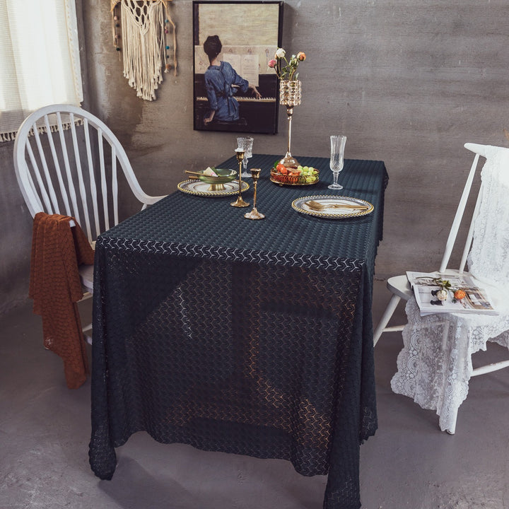 Rustic Ripple Lace Tablecloth