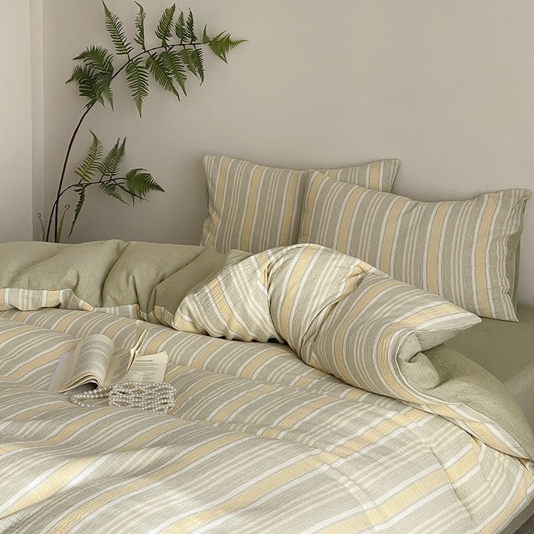 Springtime Striped Bedding Set