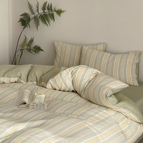 Springtime Striped Bedding Set