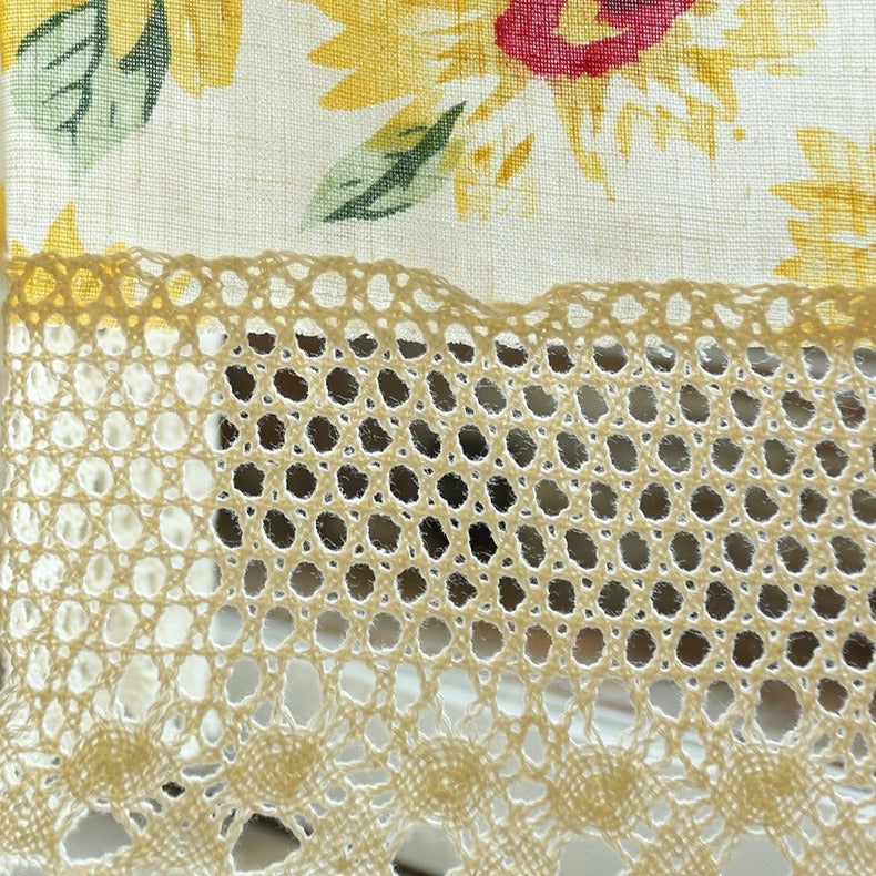 Sunflowers Yellow Cabinet Curtain