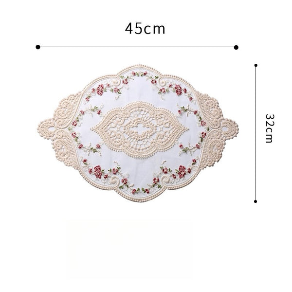 Vintage Garden Embroidered Coaster Set
