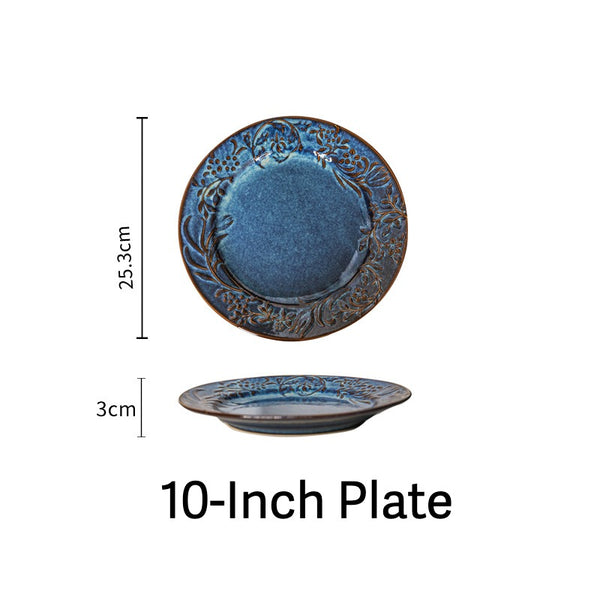 Vintage Blue Flora Dinnerware