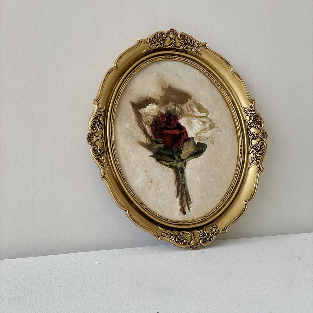 Vintage Gold Filigree Oval Frame