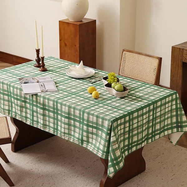 Moss Plaid Tablecloth