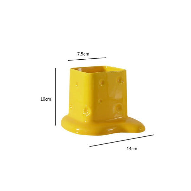 Swiss Cheese Brush Holder