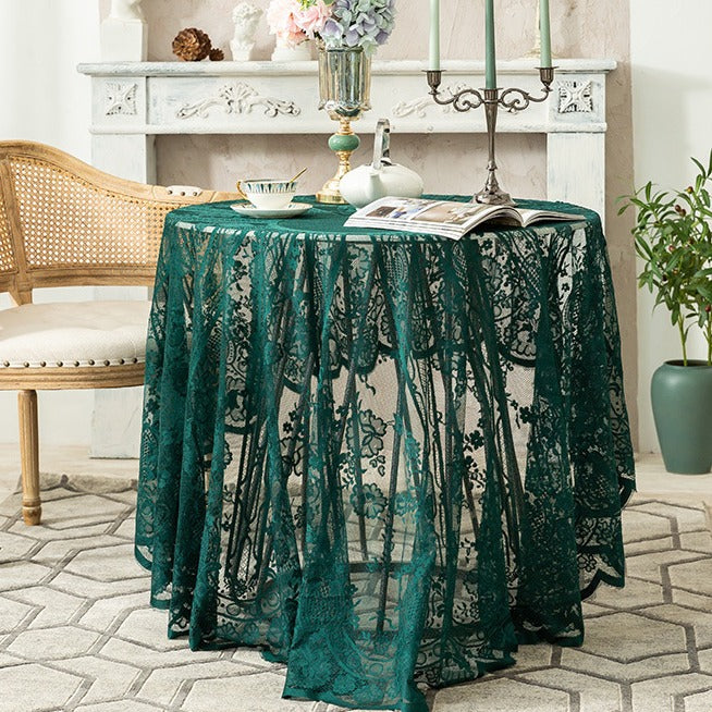 Moss Adventure Lace Round Table Cloth