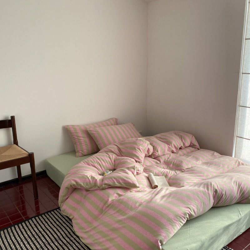 Cotton Candy Lines Bedding Set