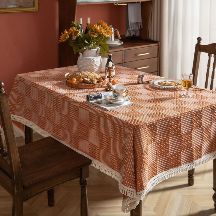 Vintage Geo Weave Tablecloth