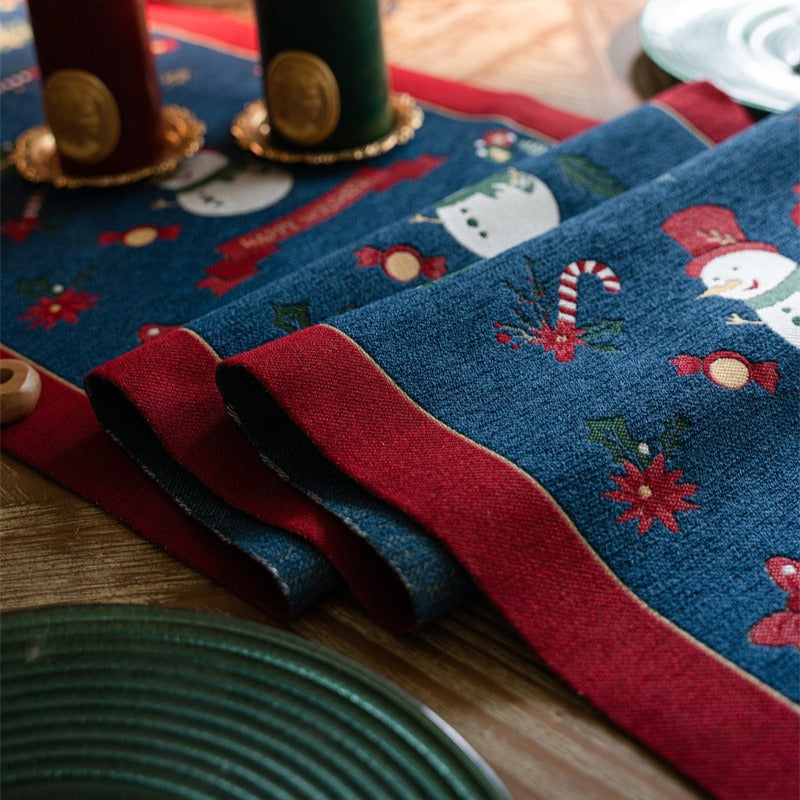 Snowman Tassel Table Runner