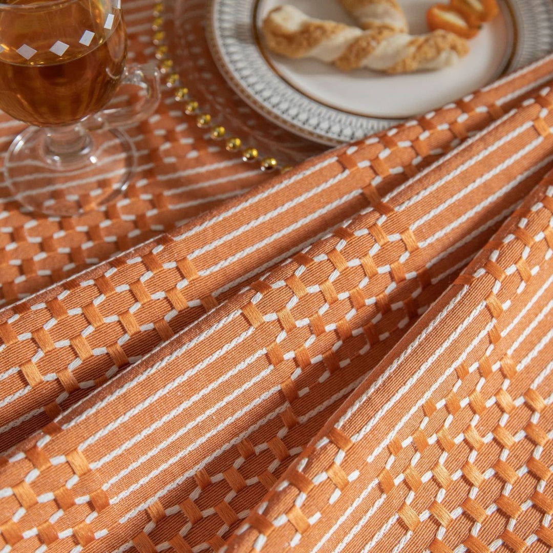 Vintage Geo Weave Tablecloth