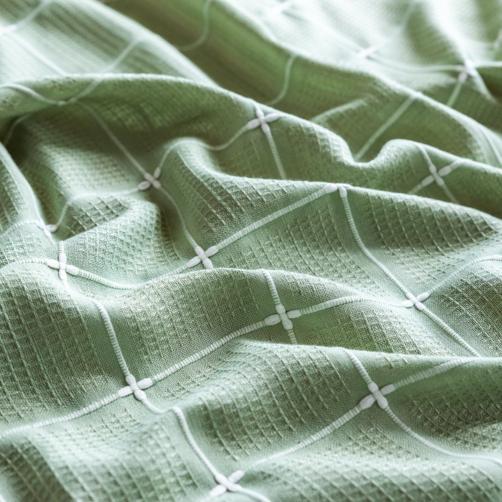 Sunlit Check Fringe Curtain