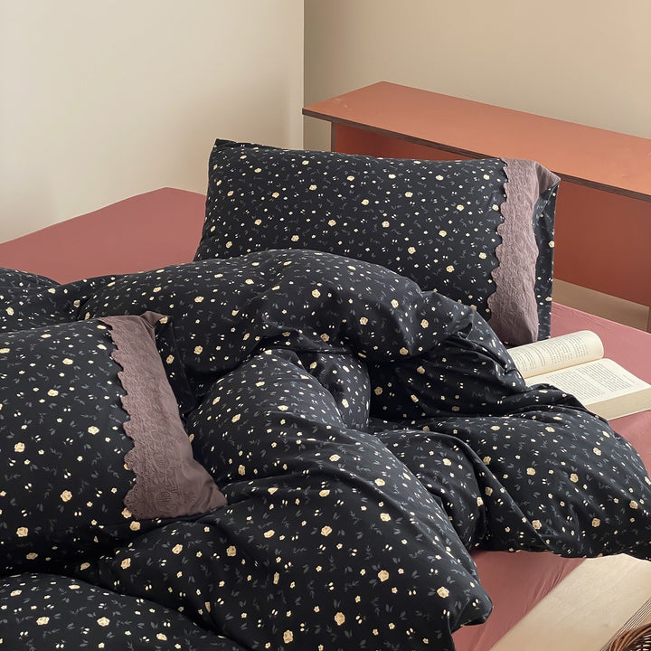 Midnight Bloom Cloud Bedding Set