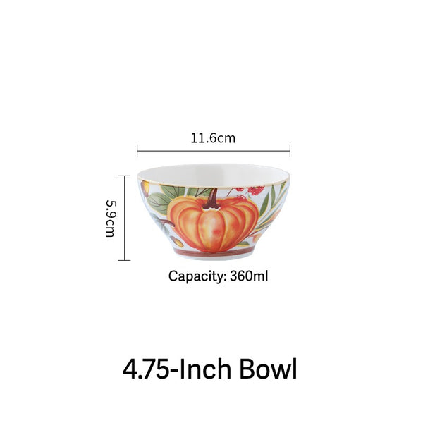 Pumpkin Ceramic Dinnerware Set