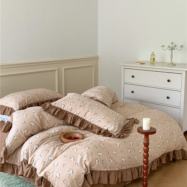 Frilly Floral Bedding Set