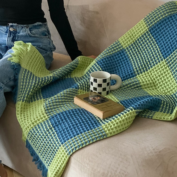 Waffle Checkerboard Plus Blanket Collection