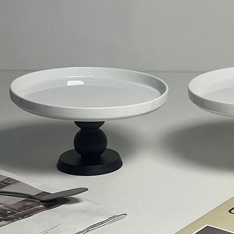 Wood Base Cake Stand
