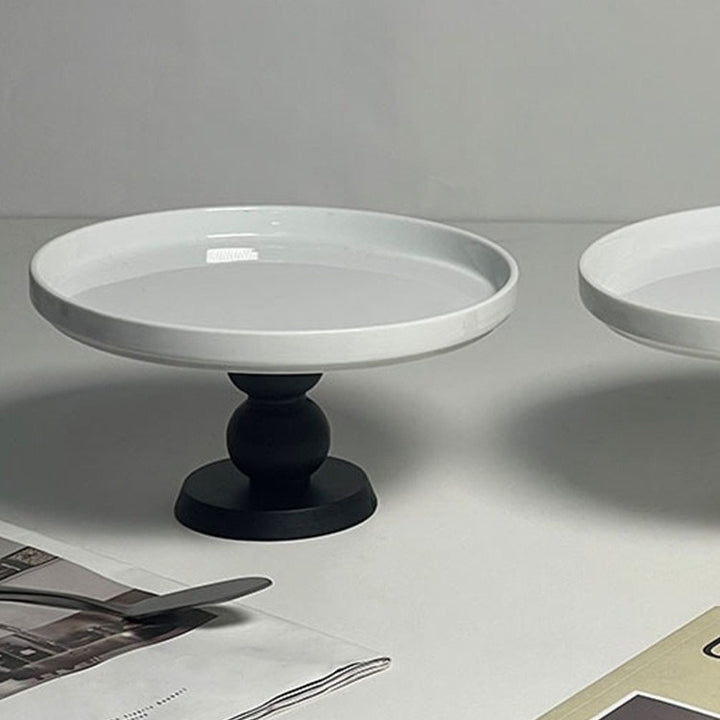 Wood Base Cake Stand