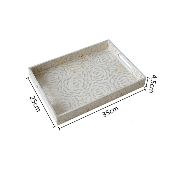White Rose Shell Tray