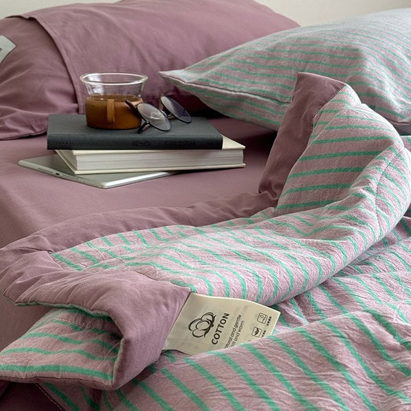 ColourPop Stripe Summer Quilted Blanket