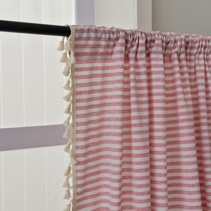 Beach Villa Striped Curtain