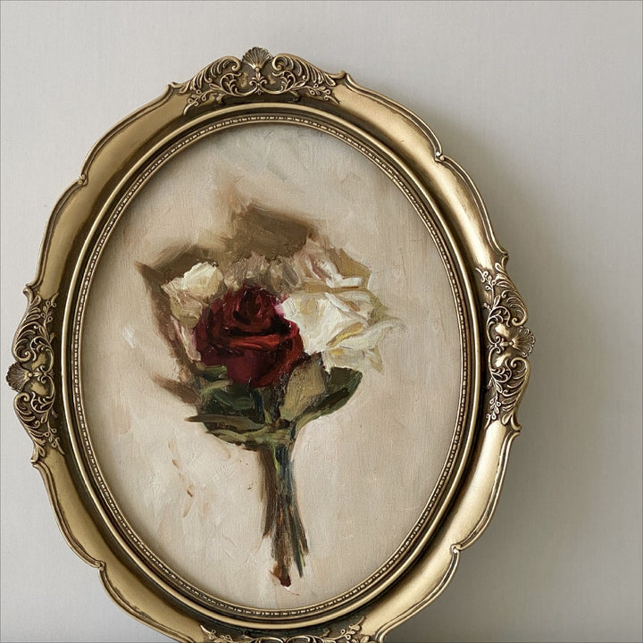 Vintage Gold Filigree Oval Frame