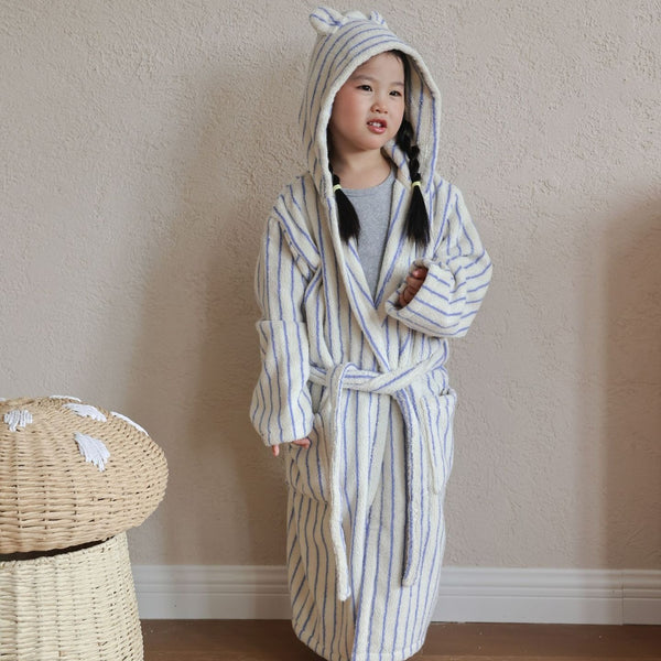Coastal Striped Kid Bathrobe