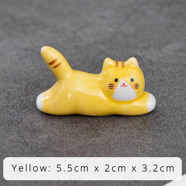 Sunbathing Cat Chopstick Holder Set