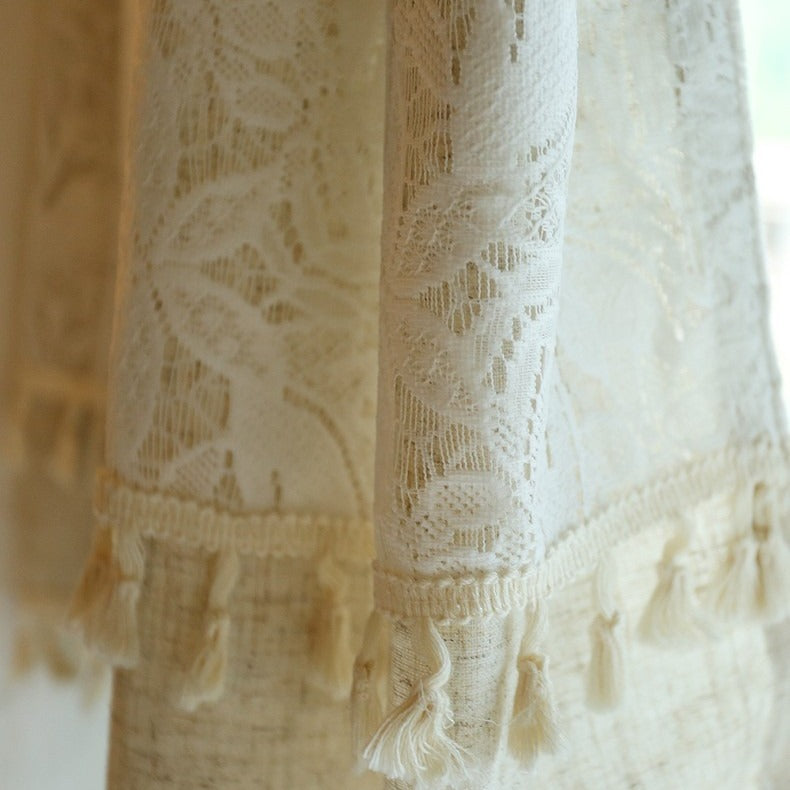 Leaf Double- Layer Cabinet Curtain