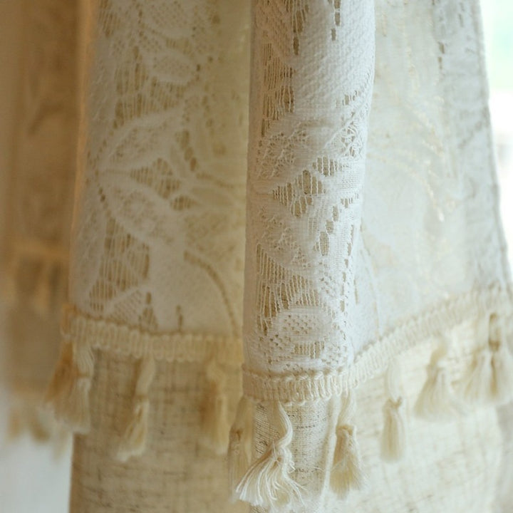 Leaf Double- Layer Cabinet Curtain
