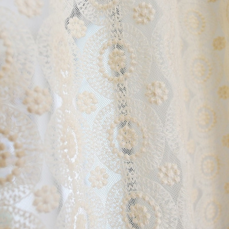 Courtly Embroidered Cabinet Curtain