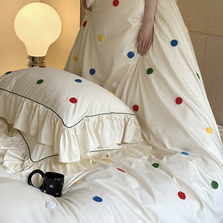 Colourful Polka Dots Bedding Set