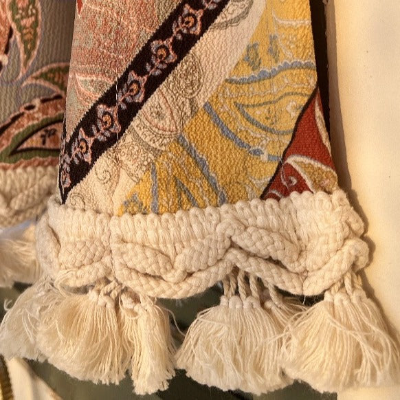 Paisley Tassel Cabinet Curtain