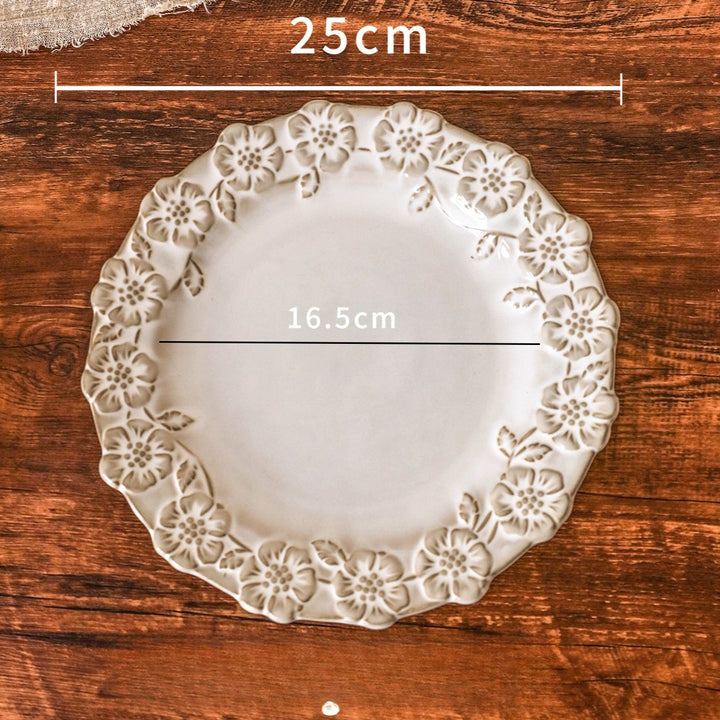 Antique Blossom Embossed Plate
