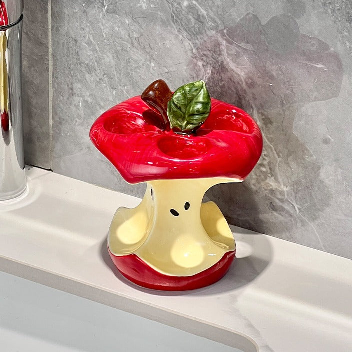Fun Apple Core Toothbrush Holder
