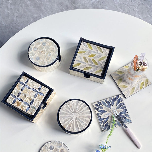 Pearl Shell Coaster Set