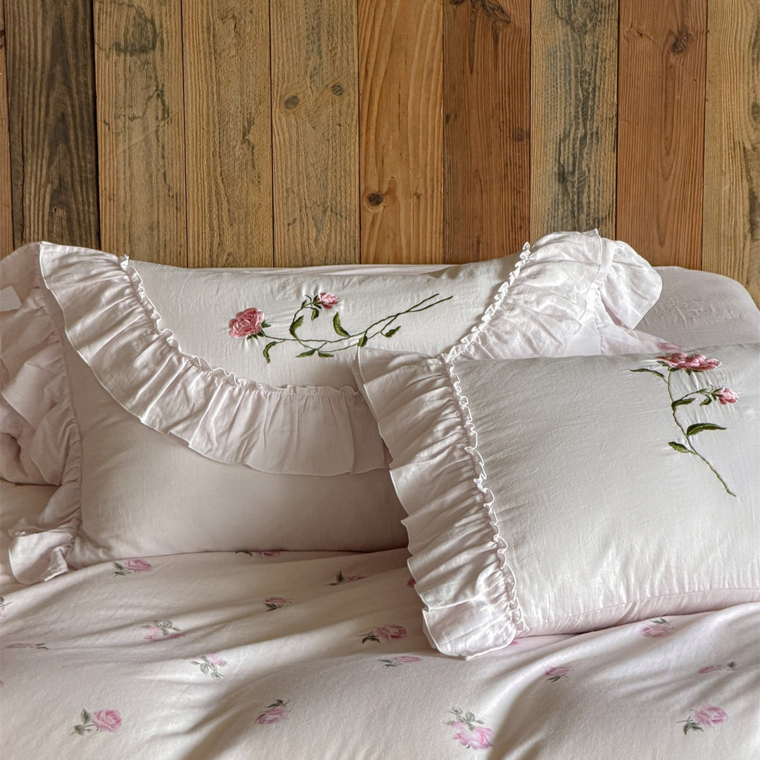 Rose Letter Muslin Bedding Set