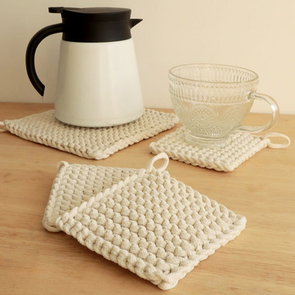 Japanese Square Trivet Mat Set