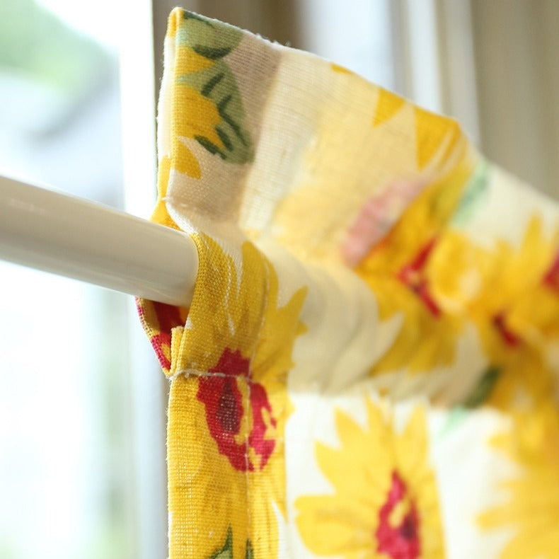 Sunflowers Yellow Cabinet Curtain
