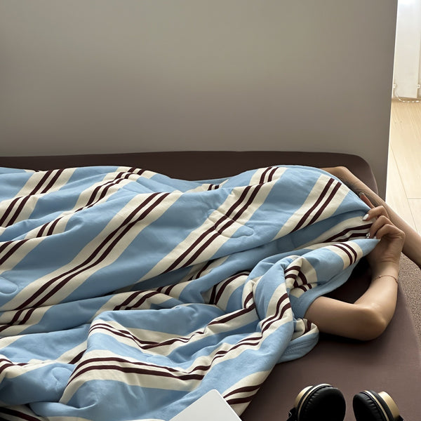 Heritage Stripe Summer Quilted Blanket