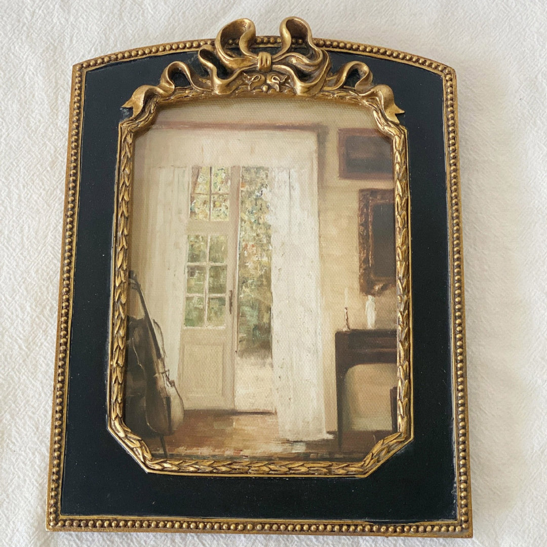 Antique Beaded Bow Frame