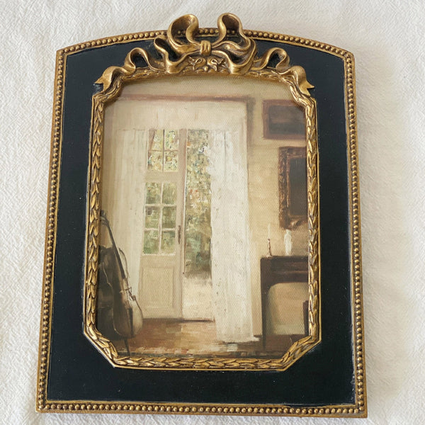 Antique Beaded Bow Frame