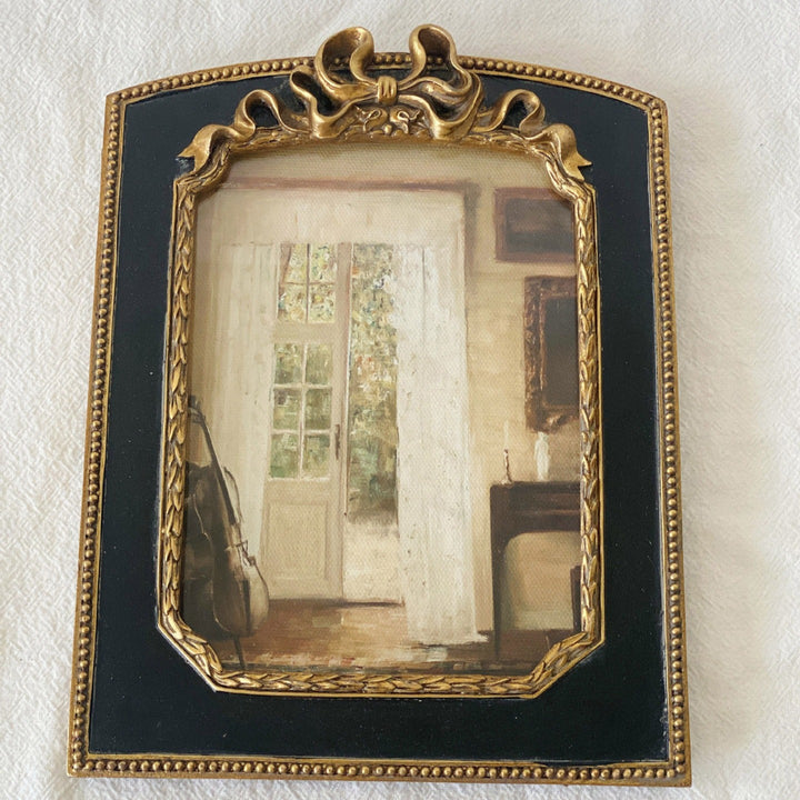 Antique Beaded Bow Frame