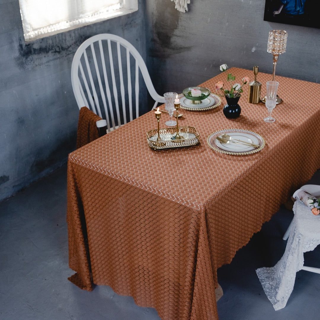 Rustic Ripple Lace Tablecloth