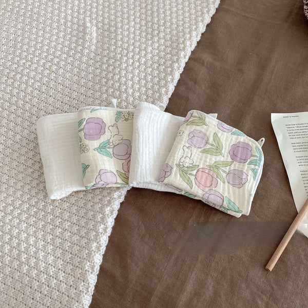 Tulip Muslin Burp Cloth Set
