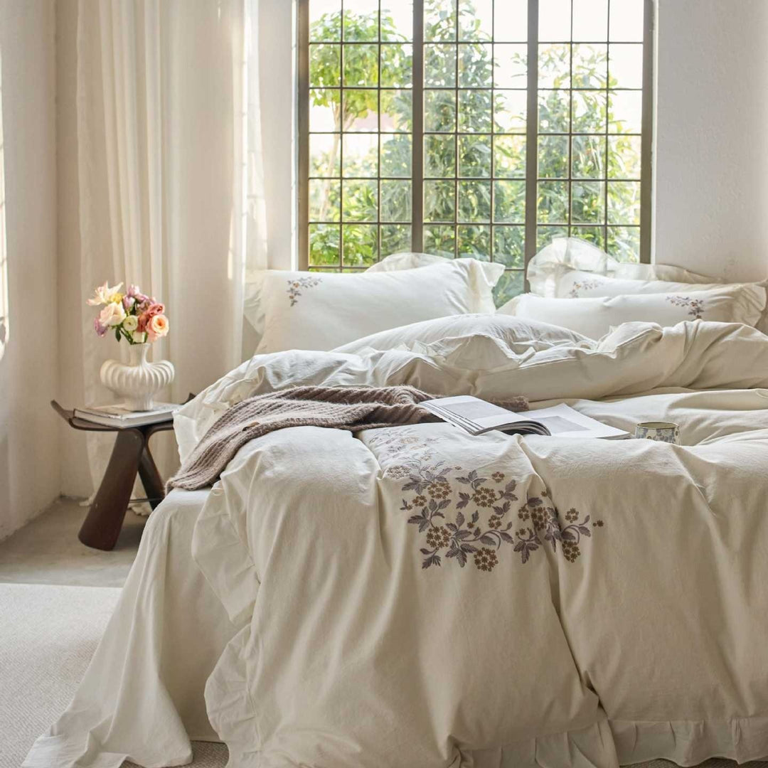 Princess Floral Cotton Linen Bedding Set