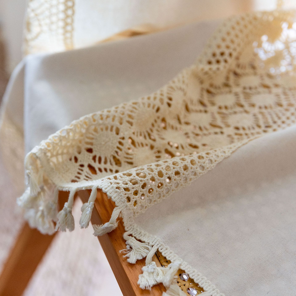 Sunlit Crochet Stripe Curtain