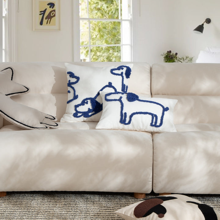 Blue Puppy Line Cushion Collection